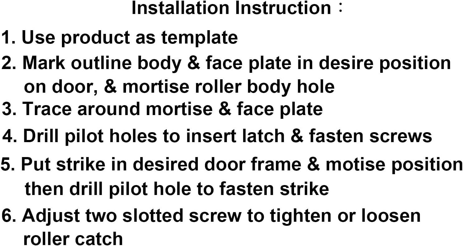 Matte Black Solid Brass Roller Catch, Adjustable for Quiet Door Closure - 4 Pack