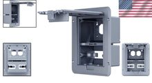 Load image into Gallery viewer, In-Use Weatherproof Outlet Cover with Cord Hooks for Safe Outdoor Power Access