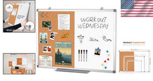 Load image into Gallery viewer, Versatile 36x24 Inch Magnetic Cork Board with Accessories for School &amp; Office