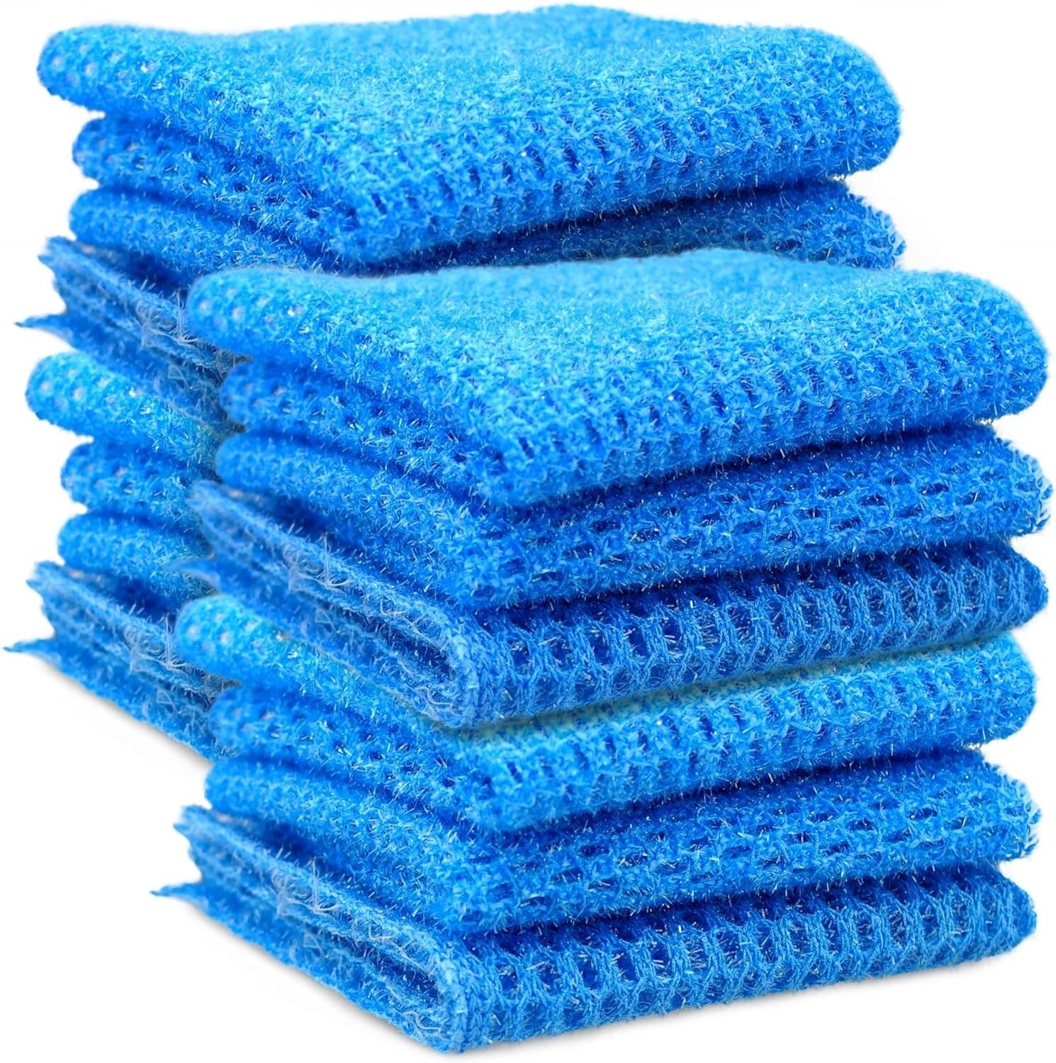 Eco-Friendly Non-Abrasive Dish Scrubbers - 12 Reusable Kitchen Pads
