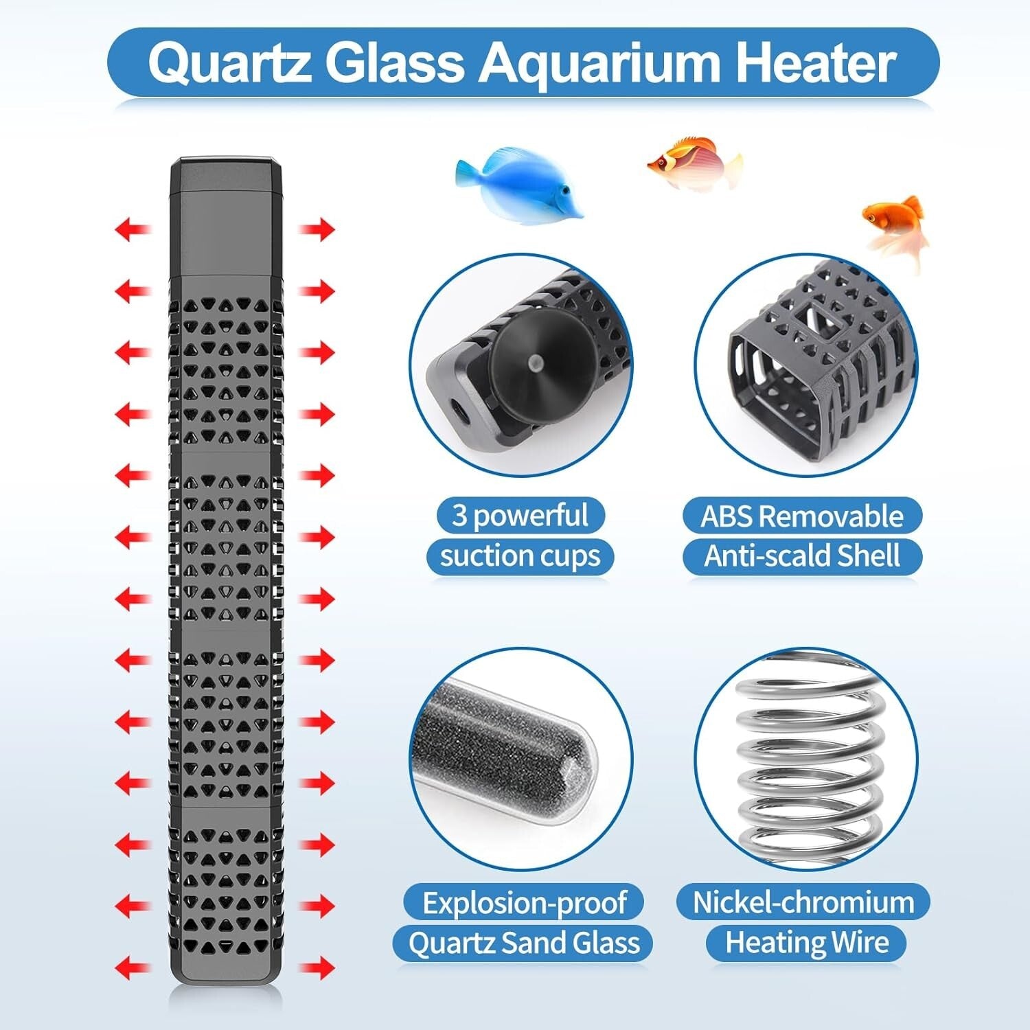 Smart Temperature Control Aquarium Heater 300W - Ideal for Freshwater/Saltwater