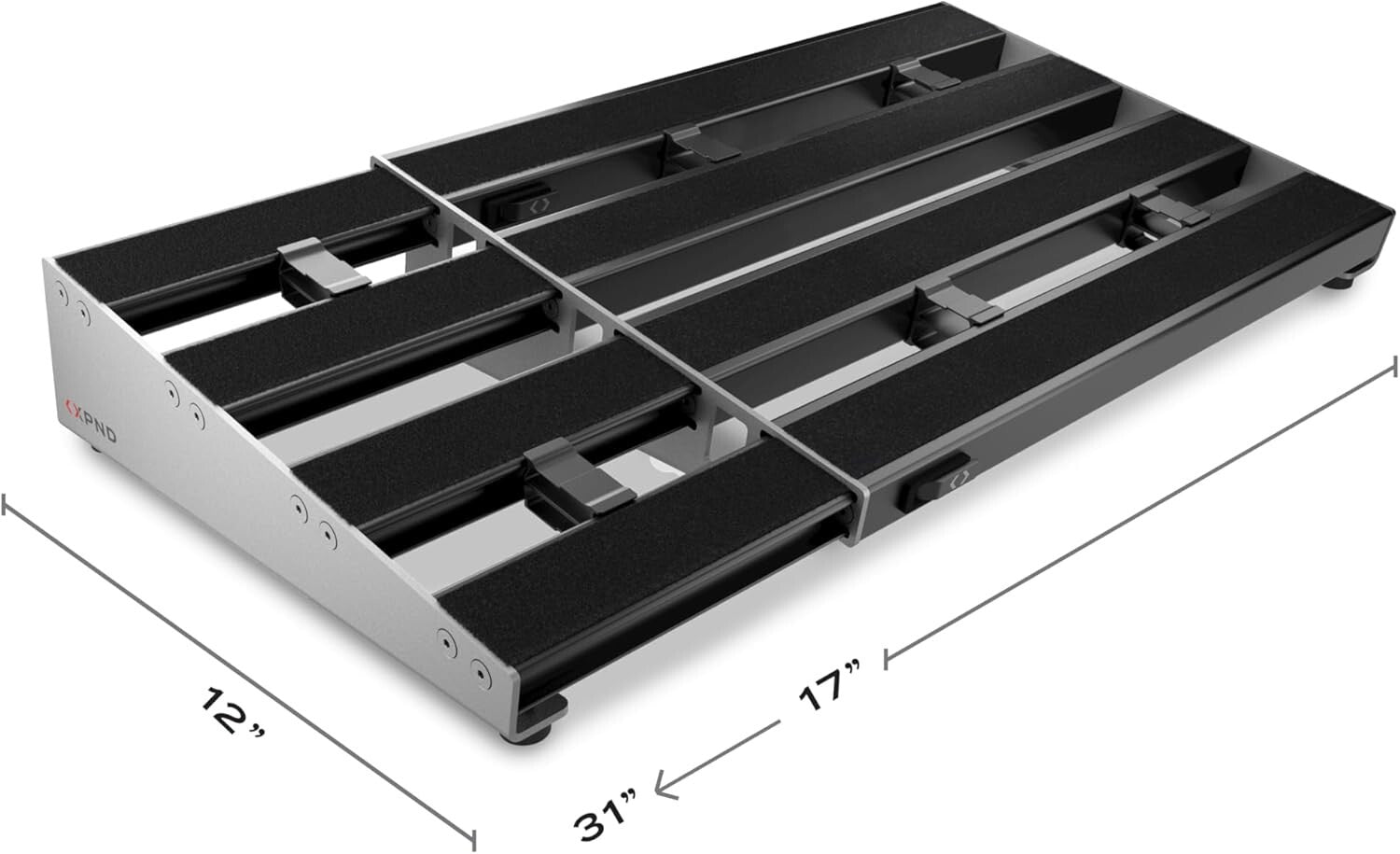 Innovative Lightweight Aluminum XPND Large Pedalboard with Cable Management