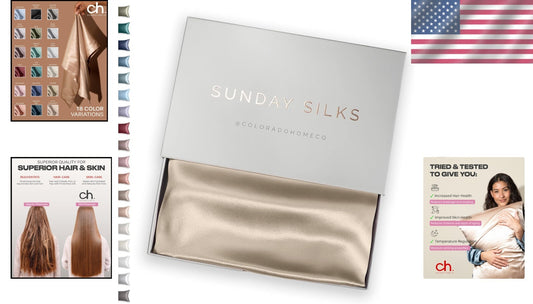 Cooling Queen Size Silk Pillowcase with 900 Thread Count - Mulberry Silk Luxury