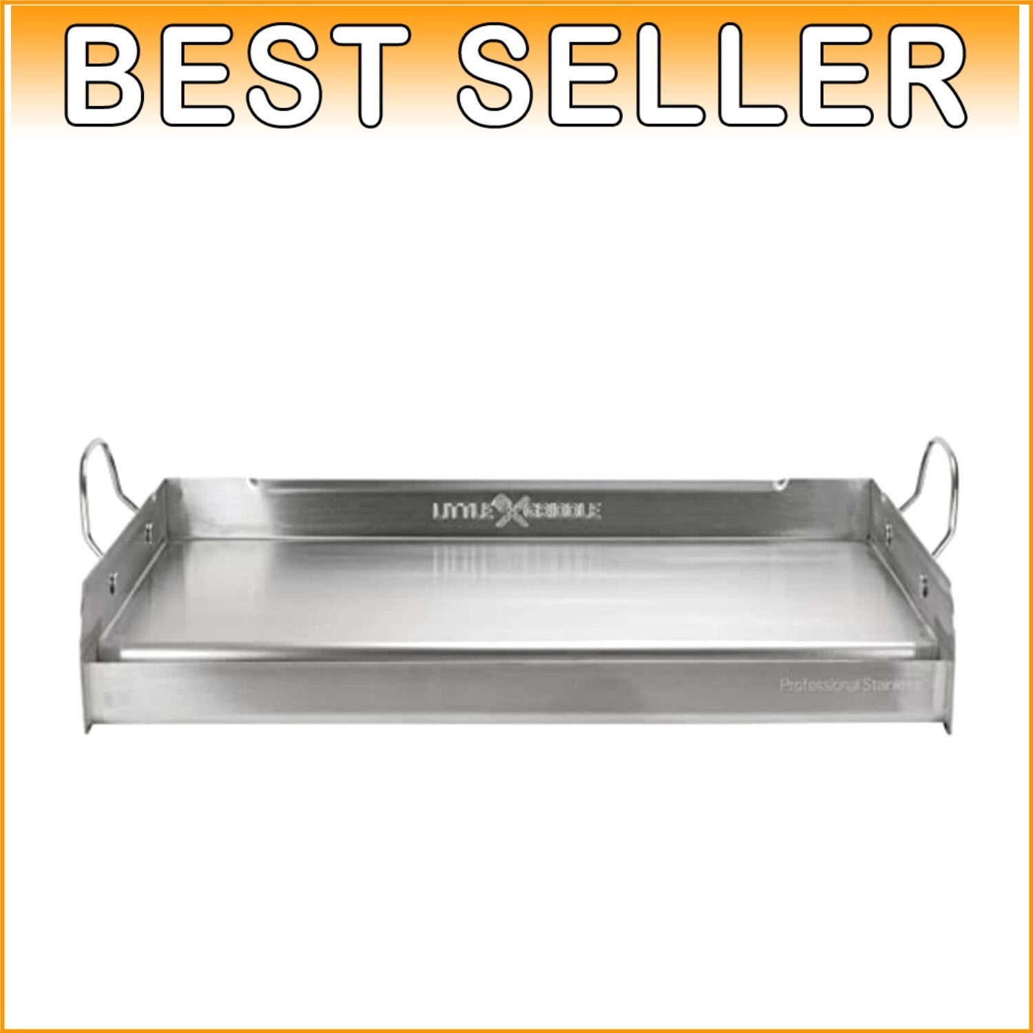 Portable Stainless Steel Griddle with Removable Handles - Ideal for Camping