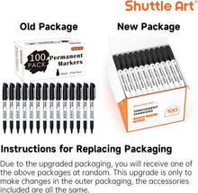 Load image into Gallery viewer, Versatile Permanent Markers Set - 100 Black Fine Point for All Surfaces