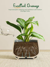 Load image into Gallery viewer, Reactive Glaze Ceramic Planters - 3-Piece Set with Drainage for Succulents