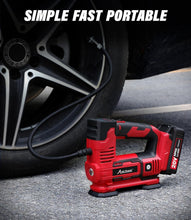 Load image into Gallery viewer, Rechargeable Air Compressor with LED Light - Ideal for Tires &amp; Inflatables