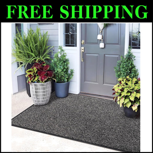 Machine Washable Non-Slip Doormat 60" x 36" - Stylish Outdoor/Indoor Entry Rug