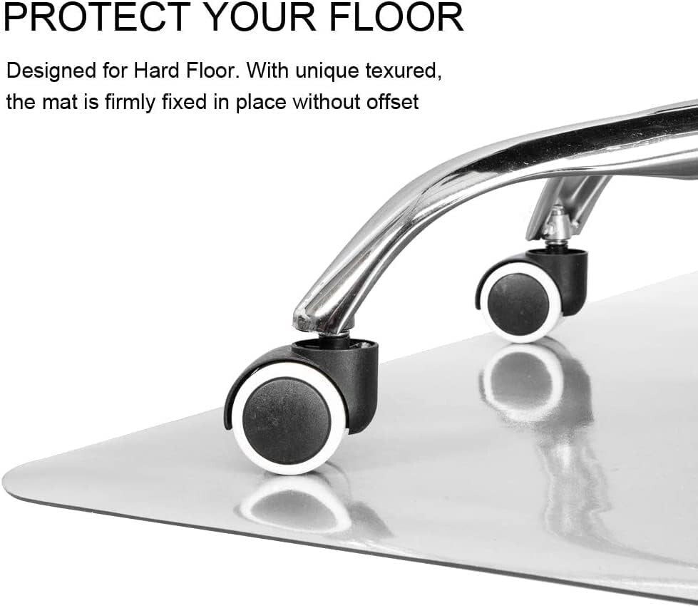 PVC Clear Chair Mat 46" x 60" - Toxin-Free Flooring Protection for Home & Office