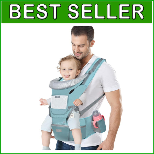 6-in-1 Ergonomic Baby Carrier with Hip Seat - Perfect for Newborns to Toddlers