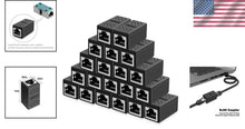 Load image into Gallery viewer, 20-Pack Shielded RJ45 Couplers - Female to Female, Ideal for Extended Ethernet