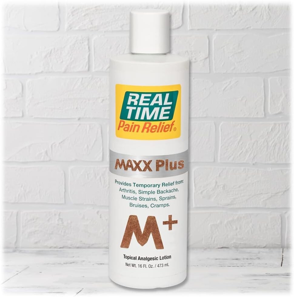 16 oz Real Time Pain Relief MAXX Plus Lotion - FDA Registered & Fast Absorbing