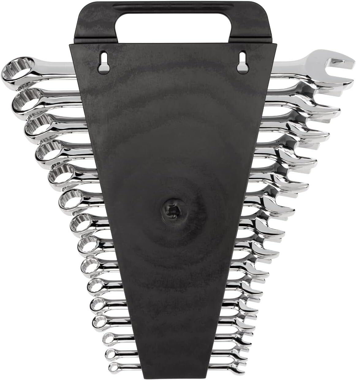 15-Piece Chrome Finish Combination Wrench Set with Holder - Tight Space Access