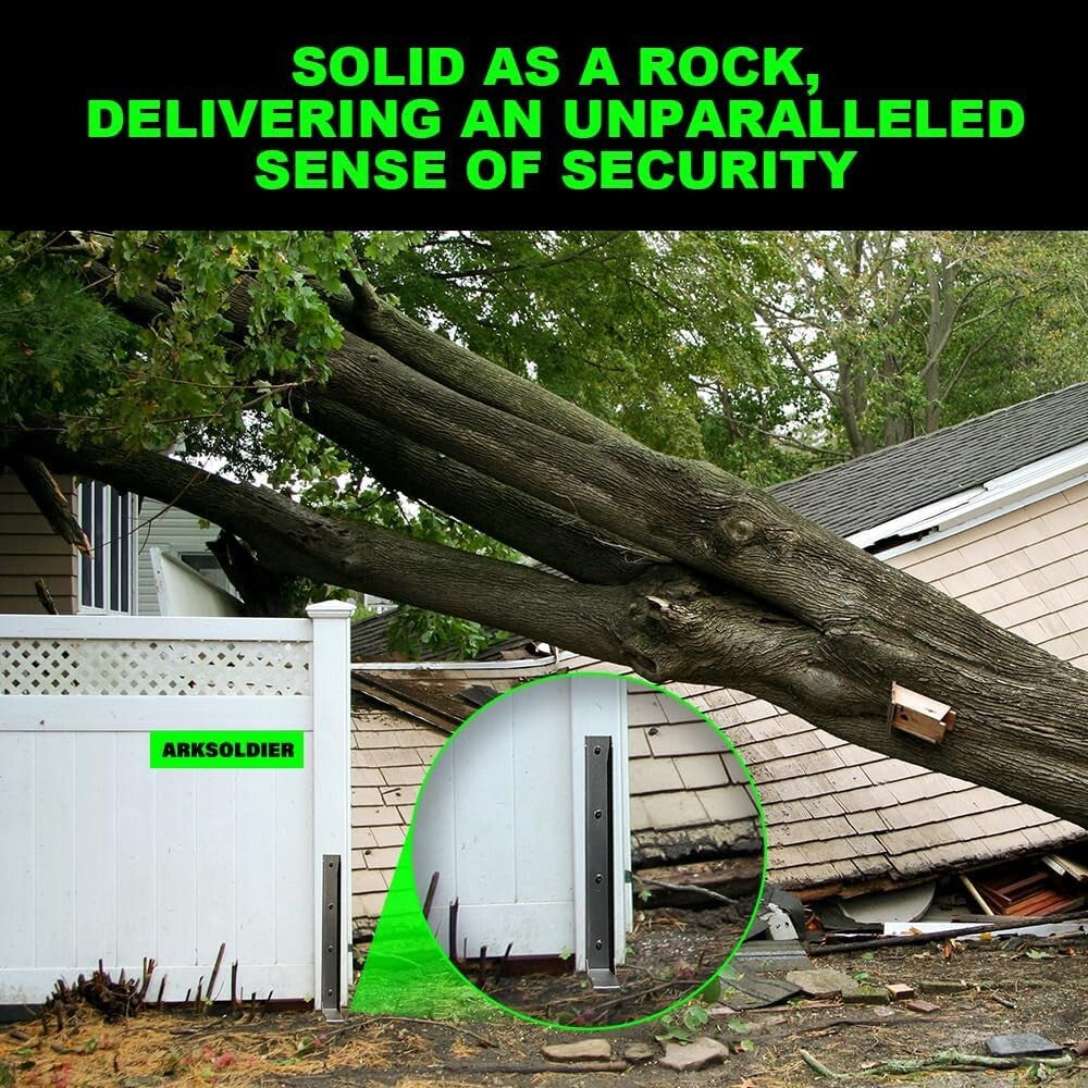 Sturdy Fence Post Repair Kit - H-Stakes Anchors 2-Pack for Maximum Stability