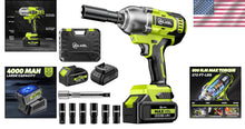 Load image into Gallery viewer, All-in-One Cordless Impact Wrench Set with 4.0Ah Battery &amp; 6 Sockets Included