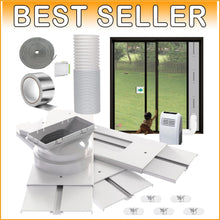 Load image into Gallery viewer, Universal Portable AC Vent Kit - 95" Sliding Door Panels with Locking Feature