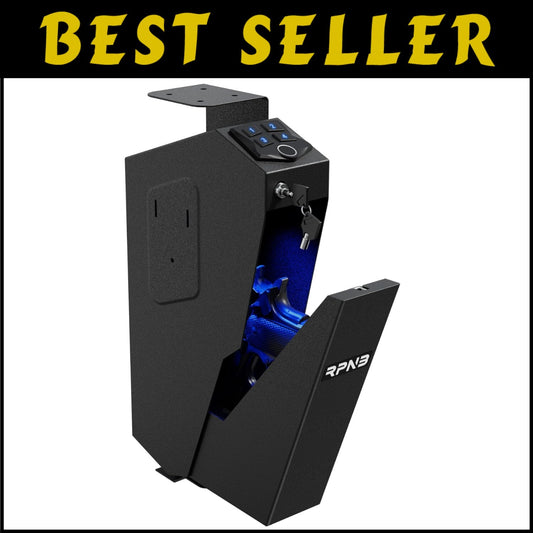 Quick Access Biometric Handgun Safe - California Certified & Anti-Theft Design