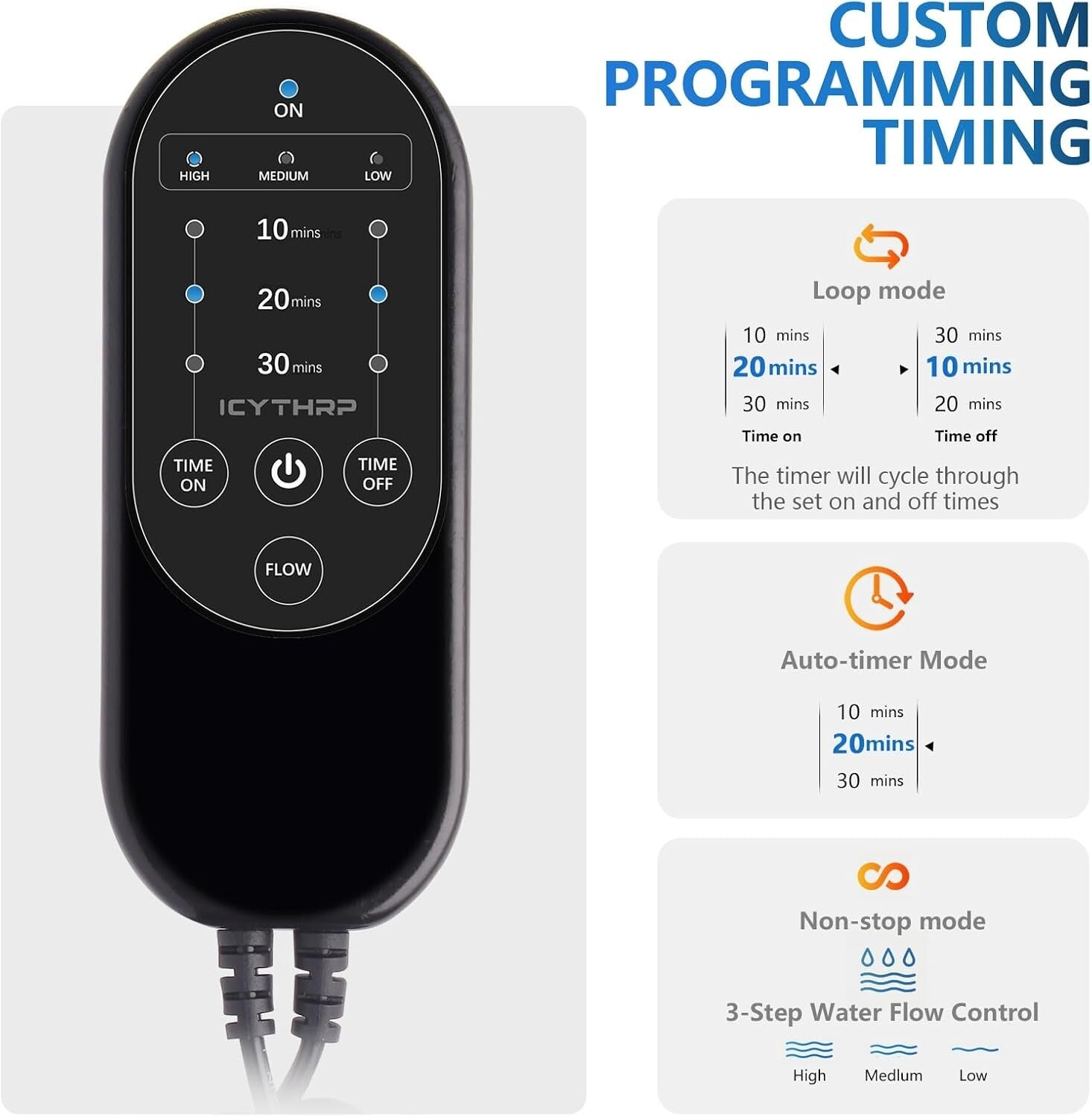 Ergonomic Ice Machine for Knee & Ankle Pain Relief with Programmable Features