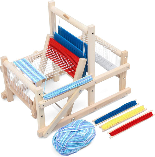 Foldable Craft Weaving Loom - Hand-Knitting Toy for Skill Development in Kids