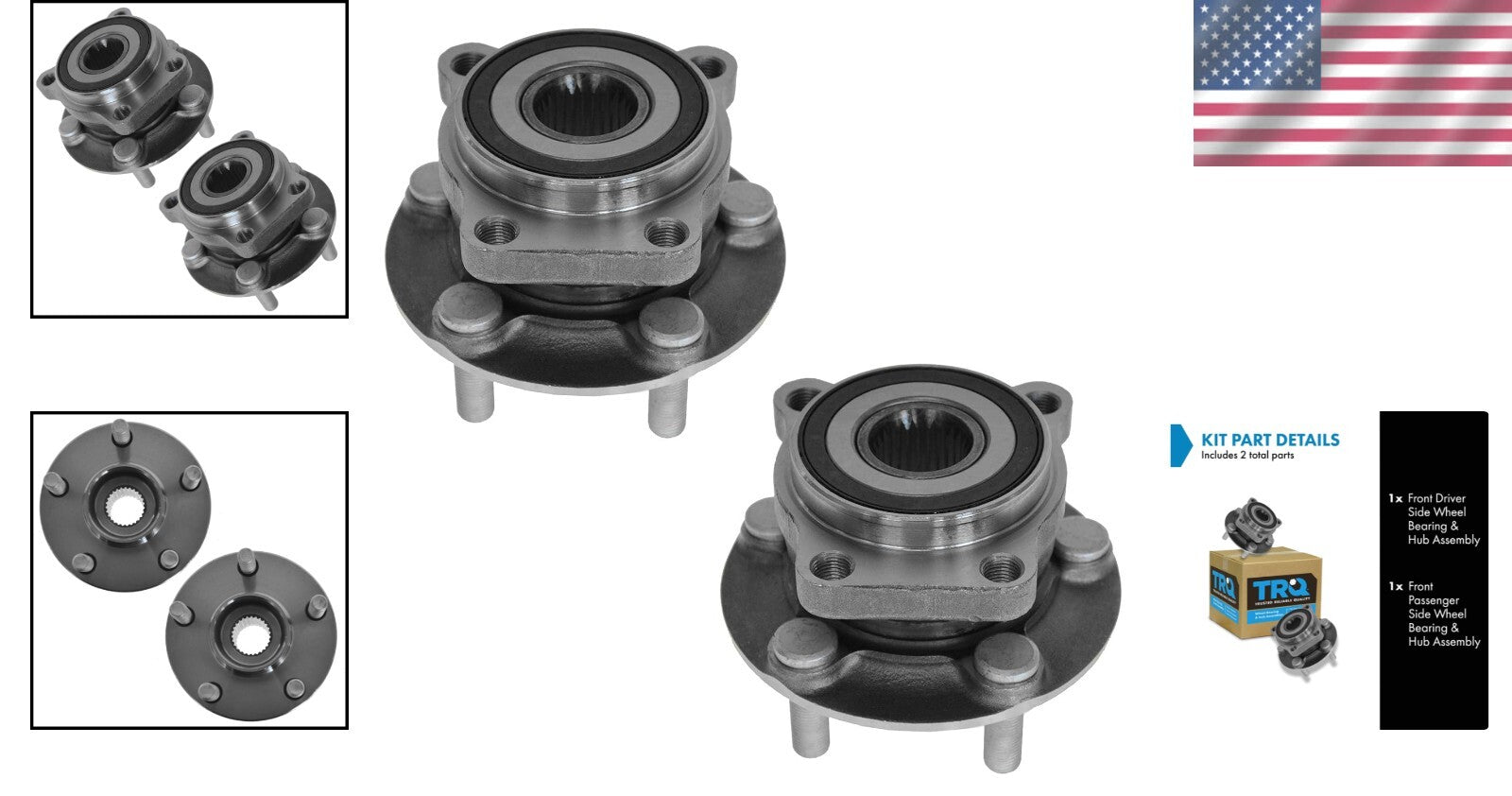 Durable Steel Front Wheel Hub Bearing Assembly Compatible with 2005-2014 Subaru