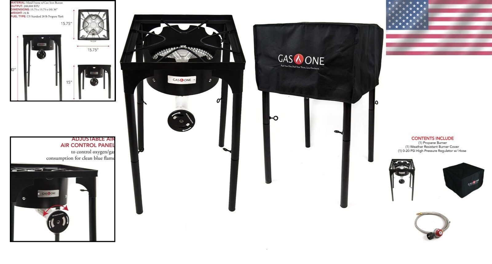 High-Performance 200,000 BTU Propane Burner - Ideal for Brews & Outdoor Cooking