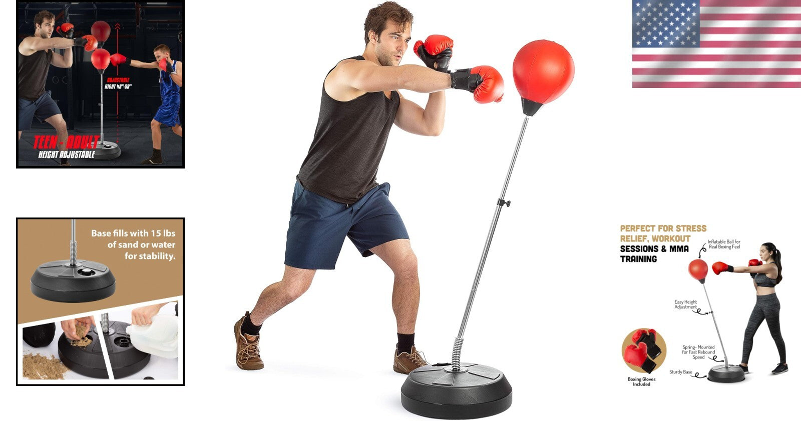 Durable Boxing Bag and Speed Bag Set – Perfect for Teens and Adults Fitness