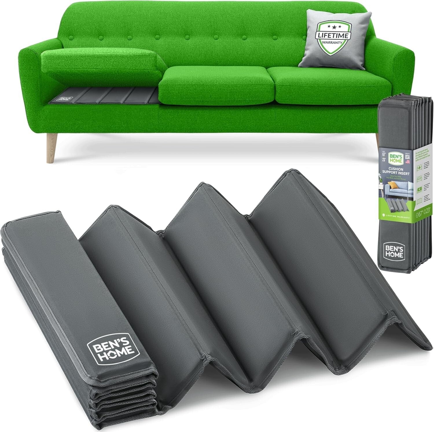 Durable Non-Slip Sofa Support for Sagging Cushions - Lifetime Warranty Included