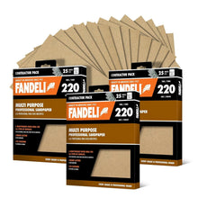 Load image into Gallery viewer, 75 Sheets of 9'' x 11'' 220 Grit Sandpaper - Ideal for Hand and Orbital Sanding