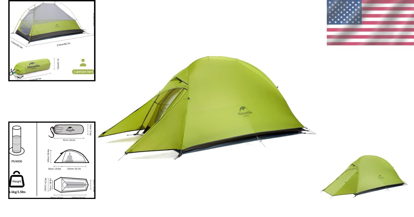 Cloud-Up Ultralight 1-Person Tent - Waterproof Backpacking Solution