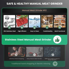 Load image into Gallery viewer, Heavy-Duty Manual Meat Grinder with Dual Sieve Plates - Versatile Kitchen Tool