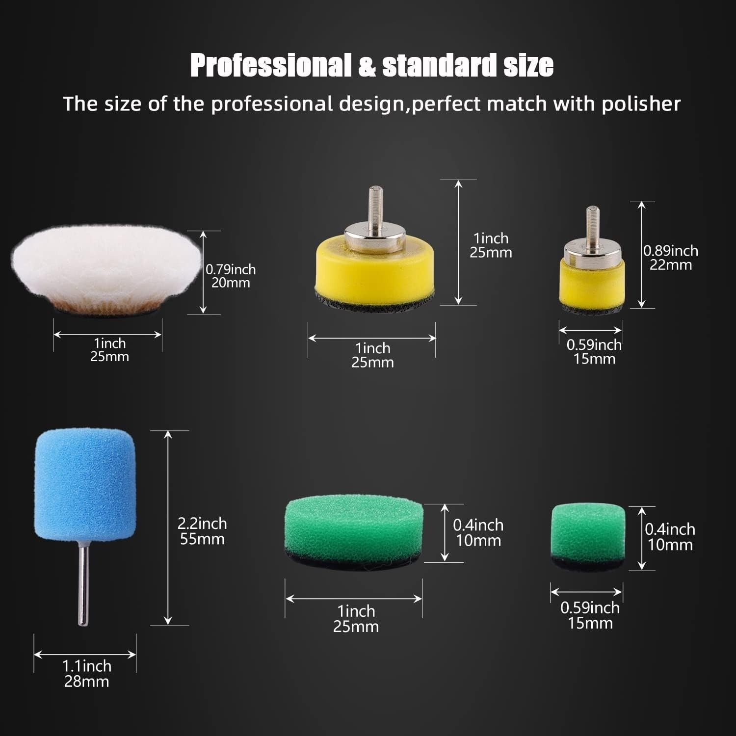 High-Quality 77-Piece Mini Polishing Pads for Fine Detailing on Various Surfaces