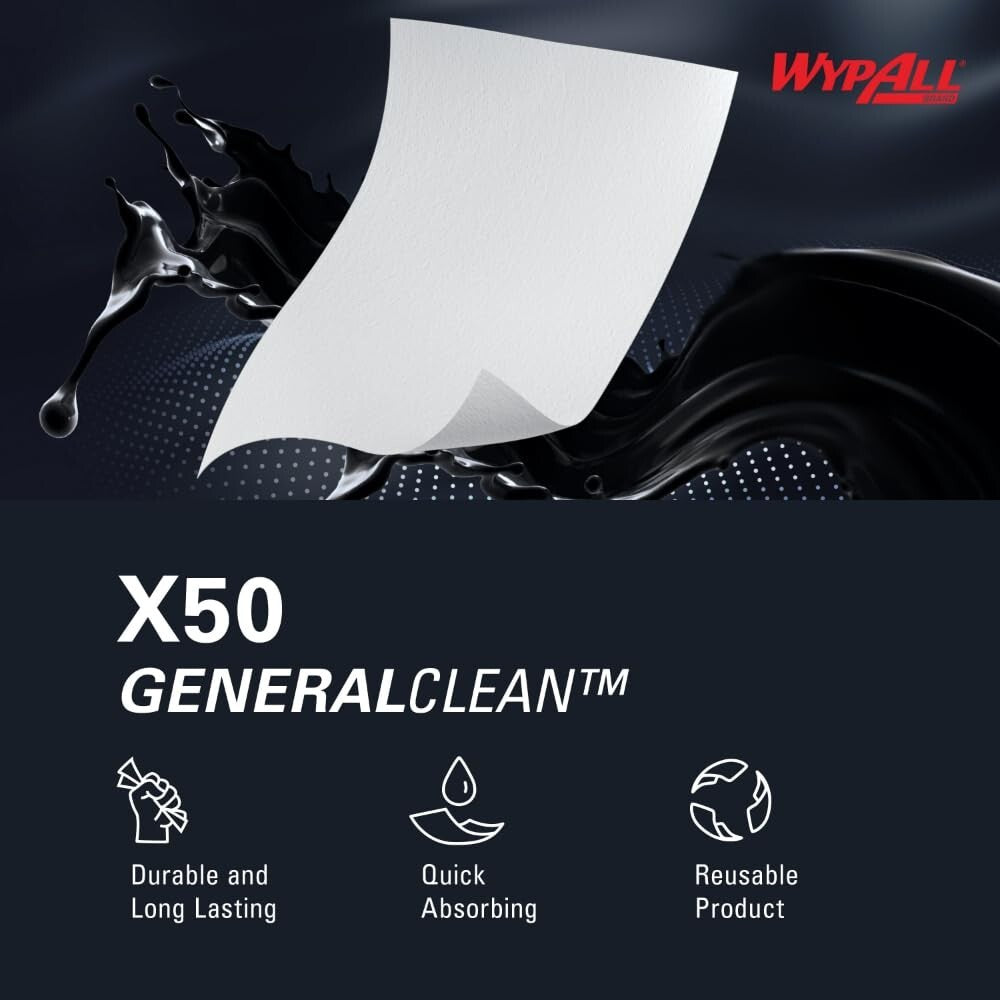 Cost-Effective GeneralClean X50 Users' Choice - 1,100 Absorbent Cleaning Sheets