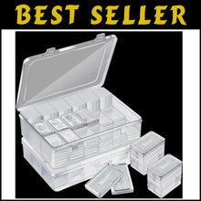 Load image into Gallery viewer, Complete 202-Piece Coin Storage Set: 200 Acrylic Holders &amp; Organizing Box