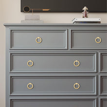 Load image into Gallery viewer, Versatile 12 Pcs Solid Brass Cabinet Ring Pulls - Gold Handles for DIY Projects