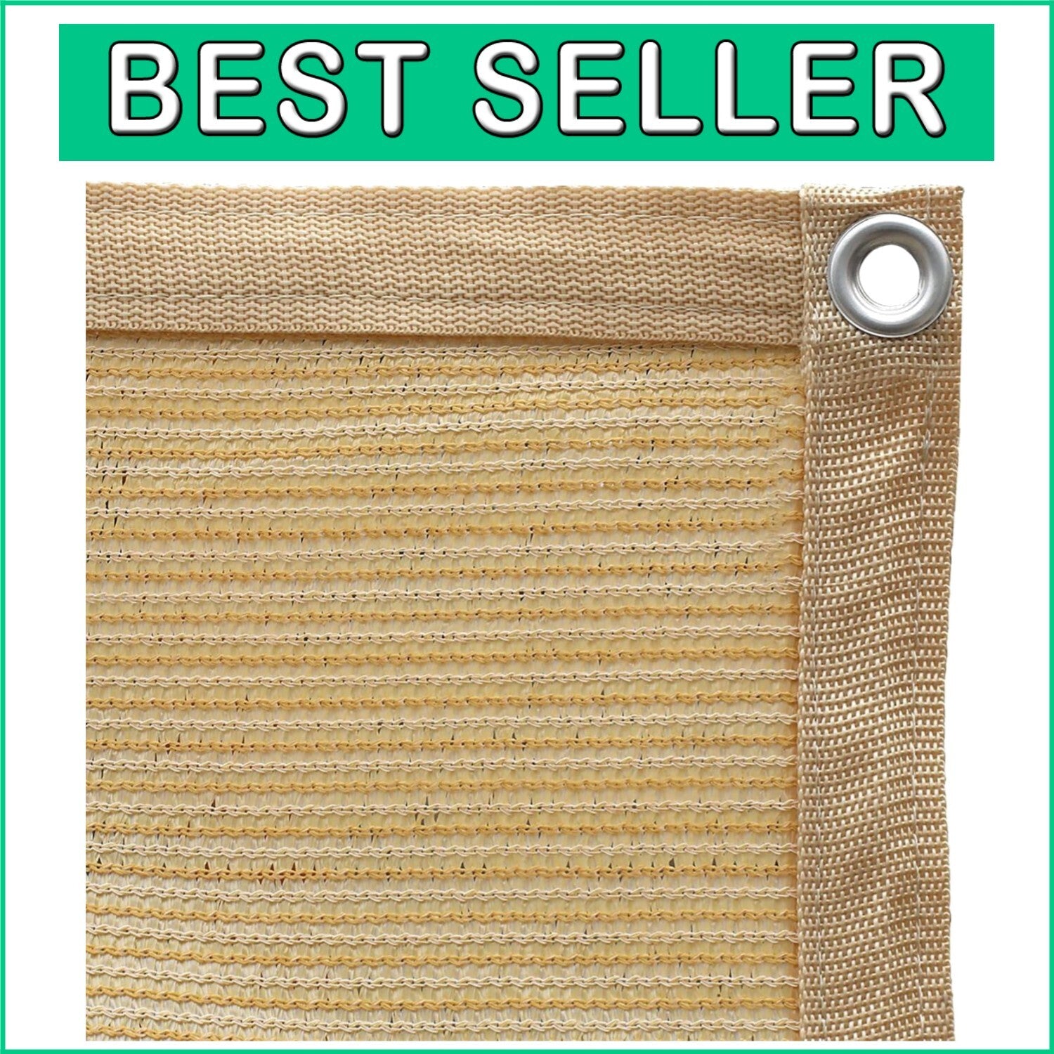 90% Sun Block Fabric - Durable 6x16ft Pergola Cover with Grommets & Bungee Balls