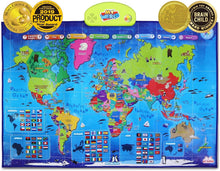 Load image into Gallery viewer, i-Poster My World: Educational Interactive Map for Ages 5-12 | Gift of Learning