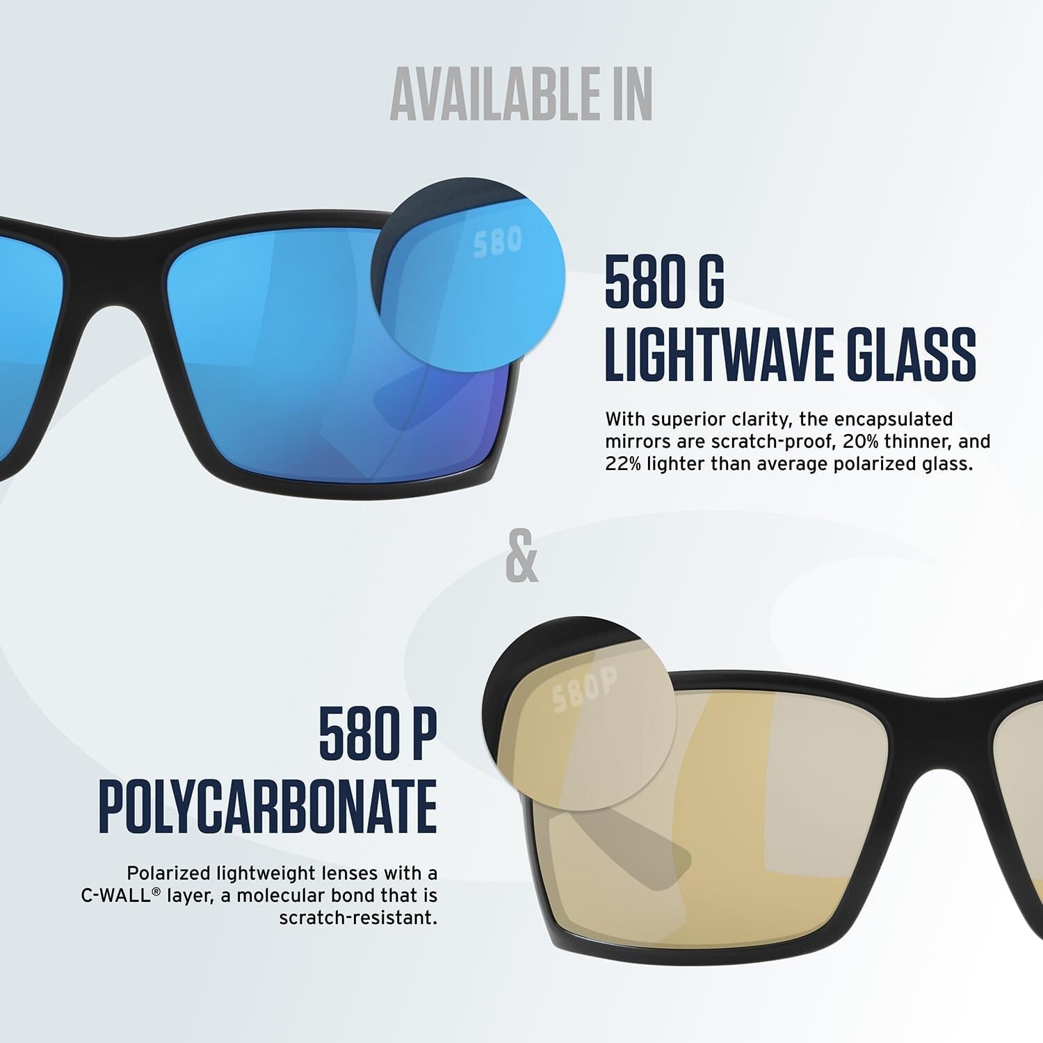 Costa Men's Fantail Polarized Sunglasses - Copper Green Mirrored Lenses