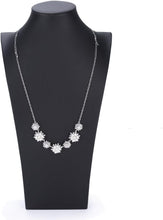 Load image into Gallery viewer, Modern Freestanding Necklace Display Holder - Sturdy Leather Jewelry Bust H15.34