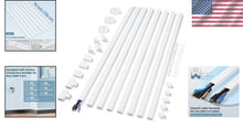 Load image into Gallery viewer, 26.25ft Trove of Calming Cord Management: White Wire Concealer &amp; Safety Kit