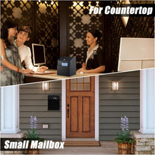 Load image into Gallery viewer, Versatile Black Metal Suggestion Box with Key and Slot - Perfect for Fundraising