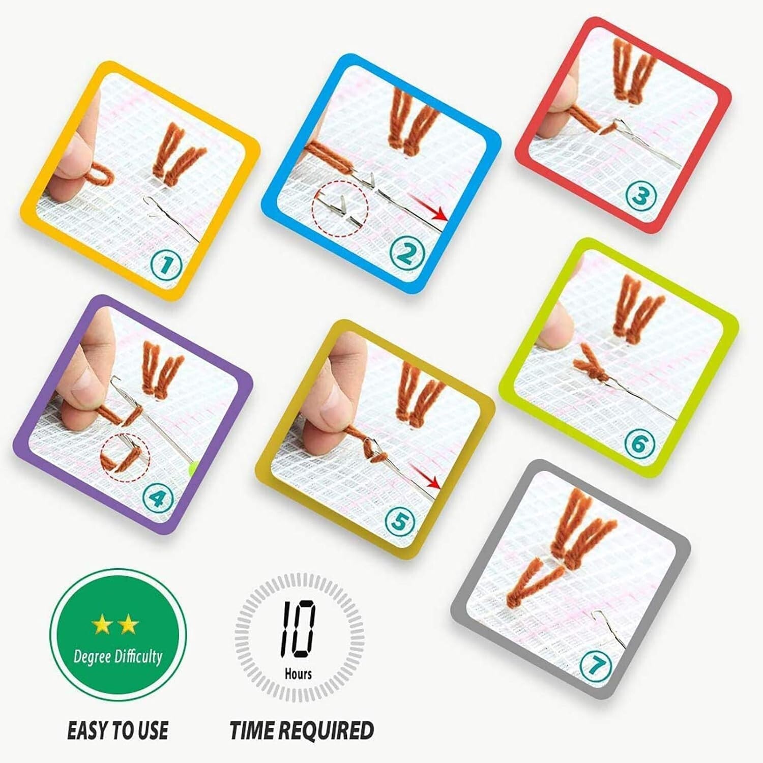 DIY Large Deer Latch Hook Kit - 3D Printed Canvas Craft for All Ages 85cmx63cm