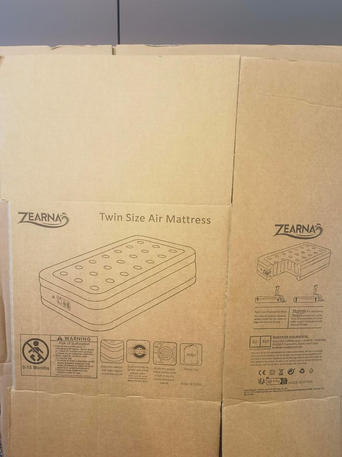 Portable Blow Up Mattress with Slip-Resistant Base - Ideal for Camping & Guests