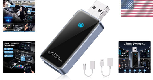 2024 Slim Wireless Android Auto Adapter - Automatic Connection with USB C/A