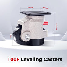 Load image into Gallery viewer, Industrial Grade Leveling Casters Set of 4, 6600 LBS Heavy-Duty with Ratchet Arm