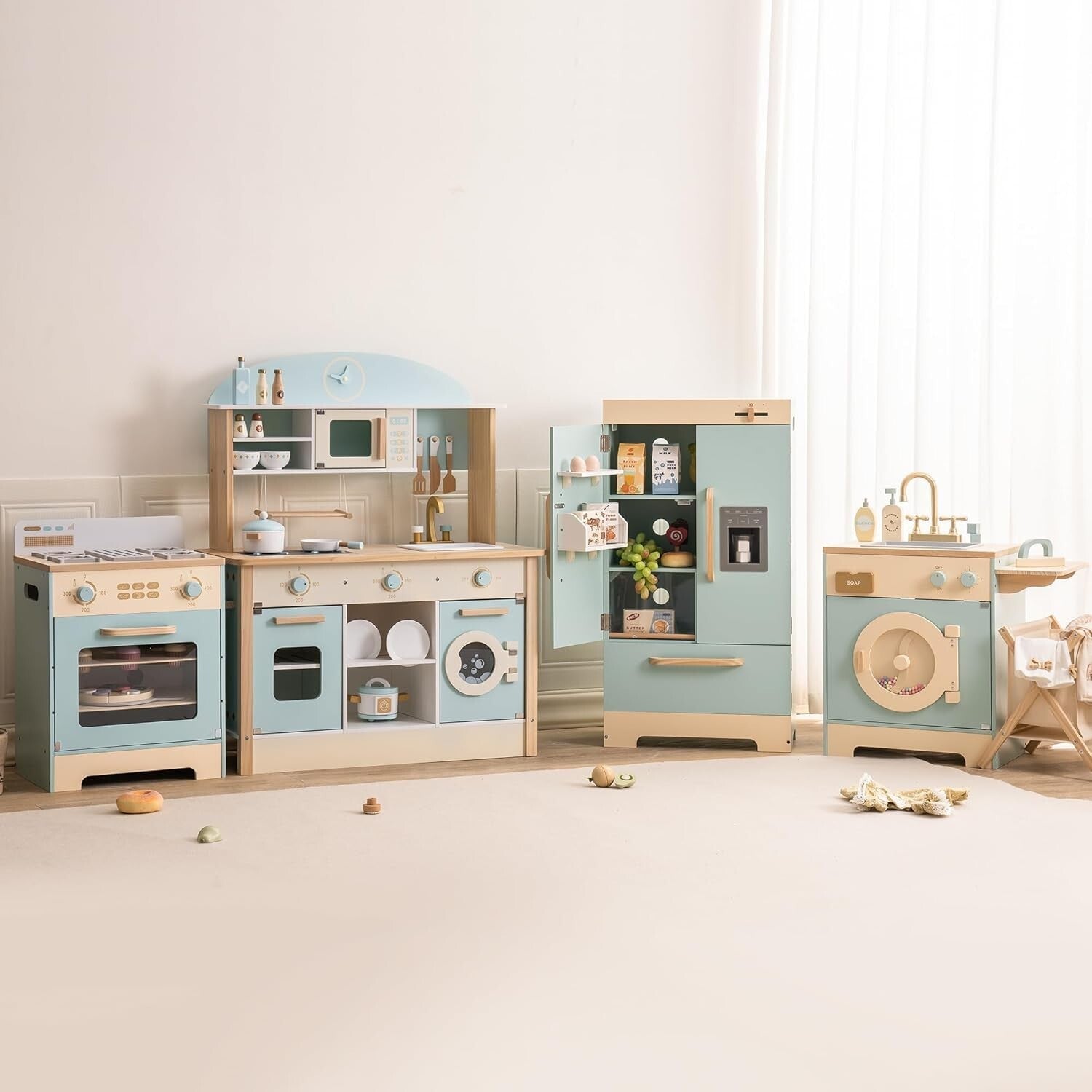 Engaging Kids Kitchen Playset - Oven, Fridge & Washing Machine for Role-Play