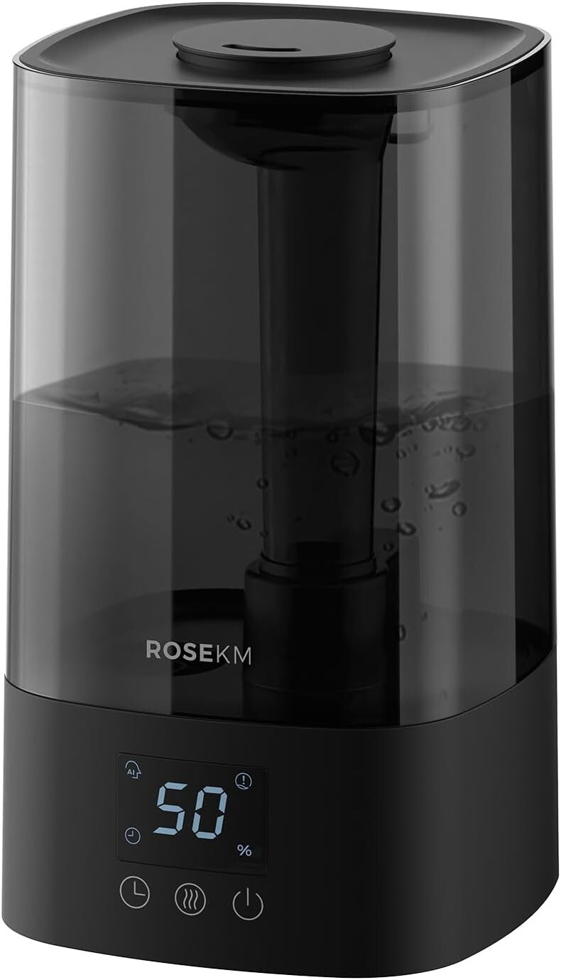 Silent Operation Humidifier with Built-In Humidity Sensor - 430 sq ft Coverage