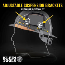 Load image into Gallery viewer, Klein Rechargeable Headlamp Hard Hat - Safety Meets Comfort, White, 20kV Tested