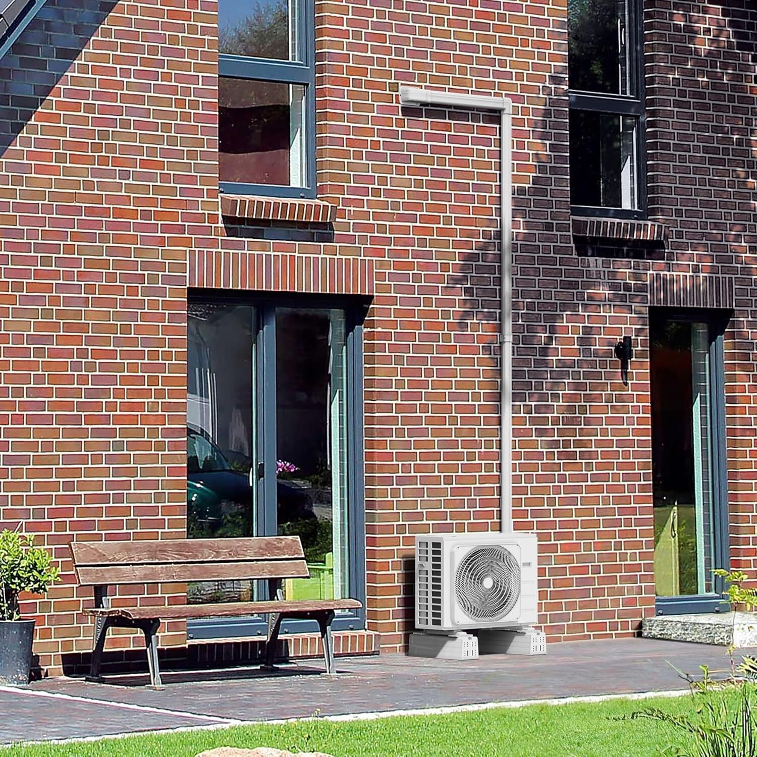 Decorative PVC Mini Split Line Set Cover Kit - 15ft for Stylish AC Installations