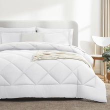 Load image into Gallery viewer, 7-Piece King Size Comforter Set - Soft White Luxury Bedding for All Seasons