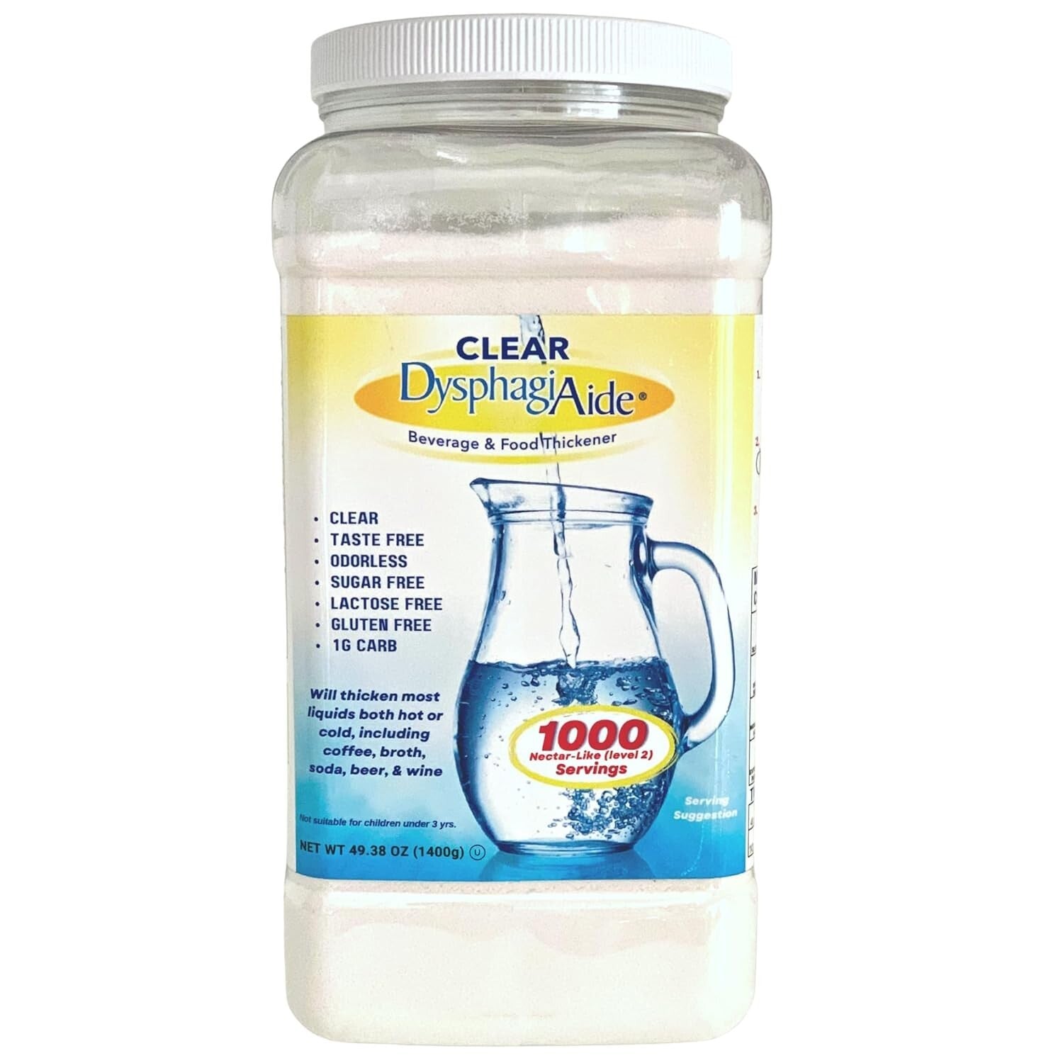 Economical Instant Thickener for Liquids – 1000 Servings, Non-GMO, Gluten-Free